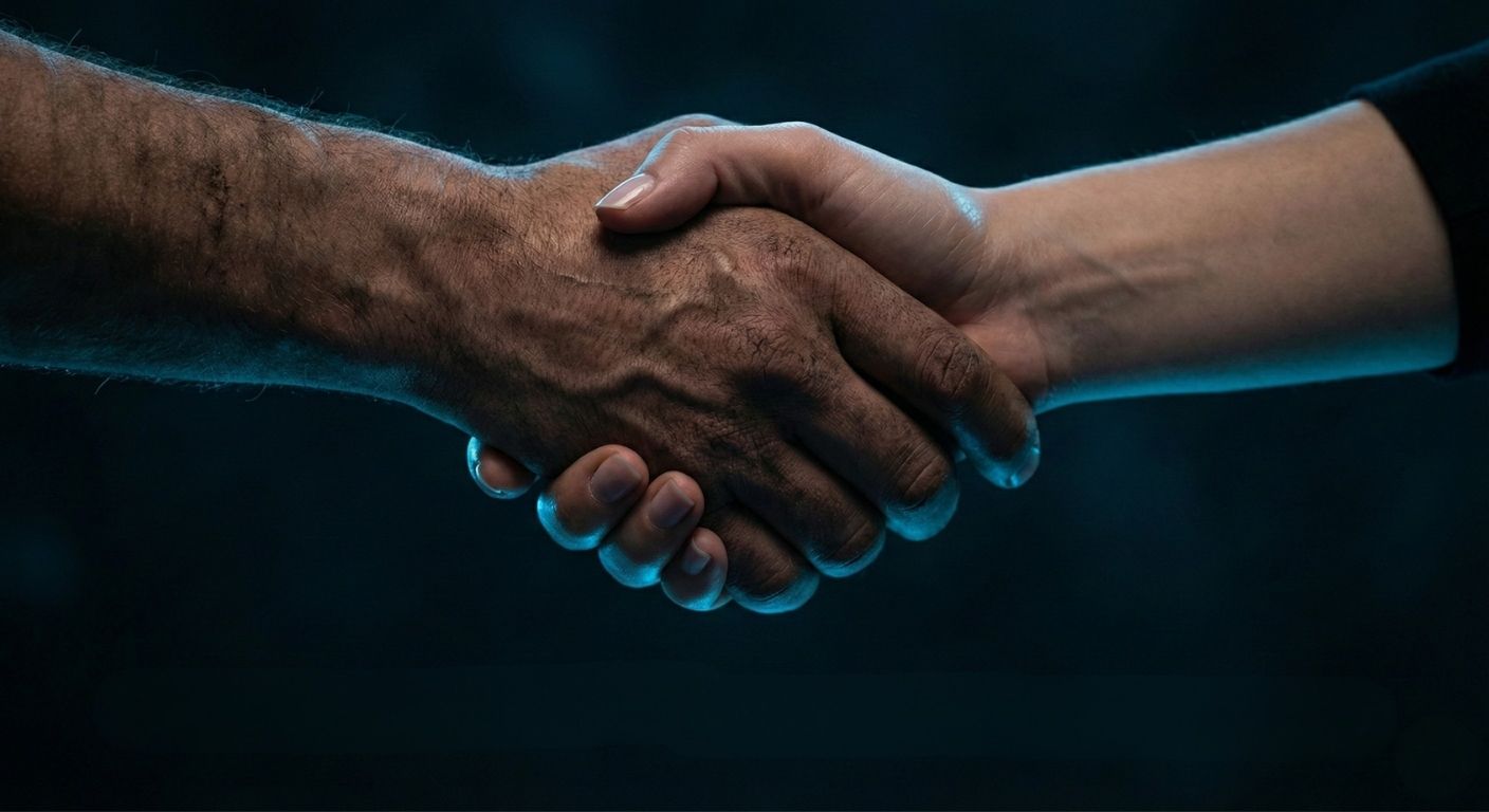 Professional handshake representing partnership and trust