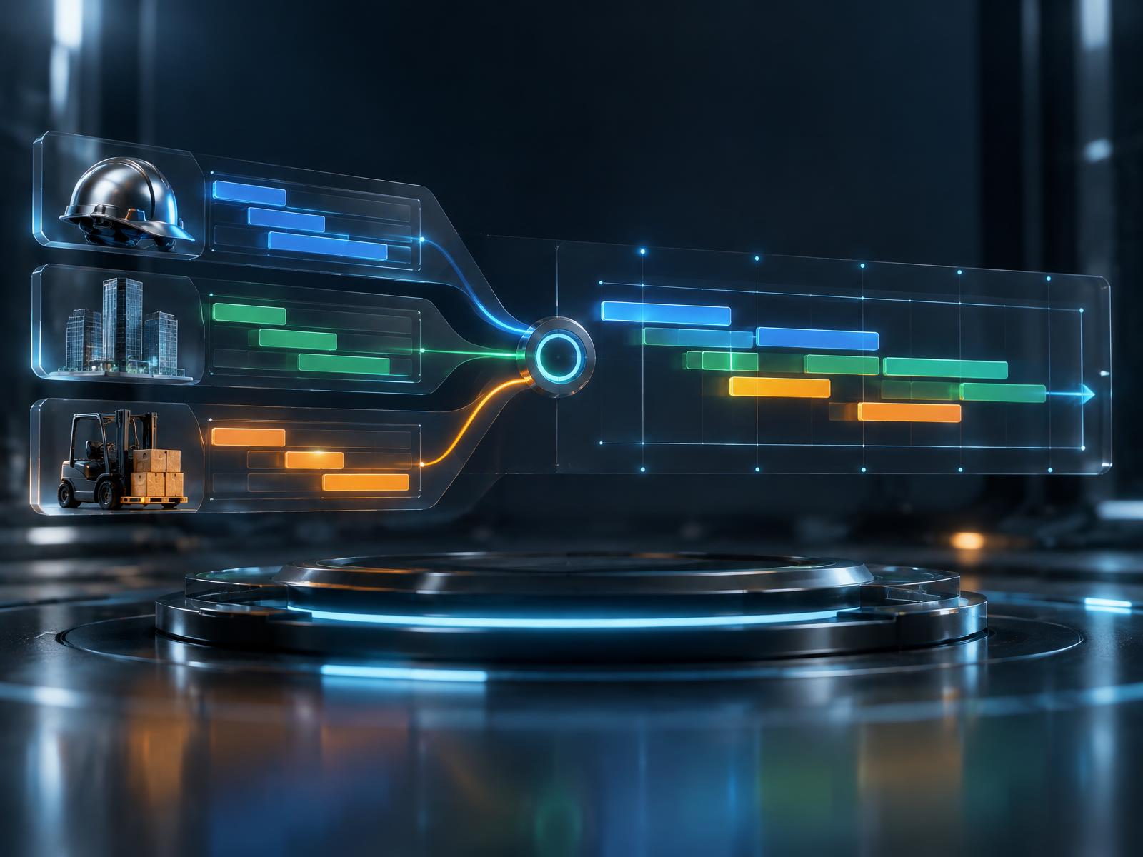 Contractor jobs, projects, and vendor work converging into one connected schedule timeline